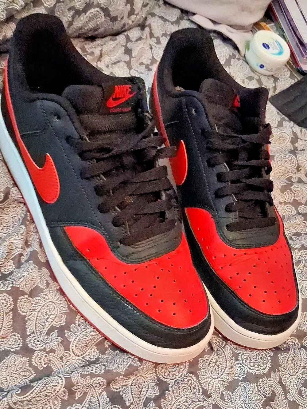 Nike Court Vision Sneakers Black & Red US 12